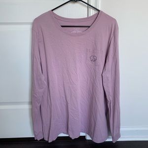 Mauve long sleeve Ivory Ella shirt blue logo